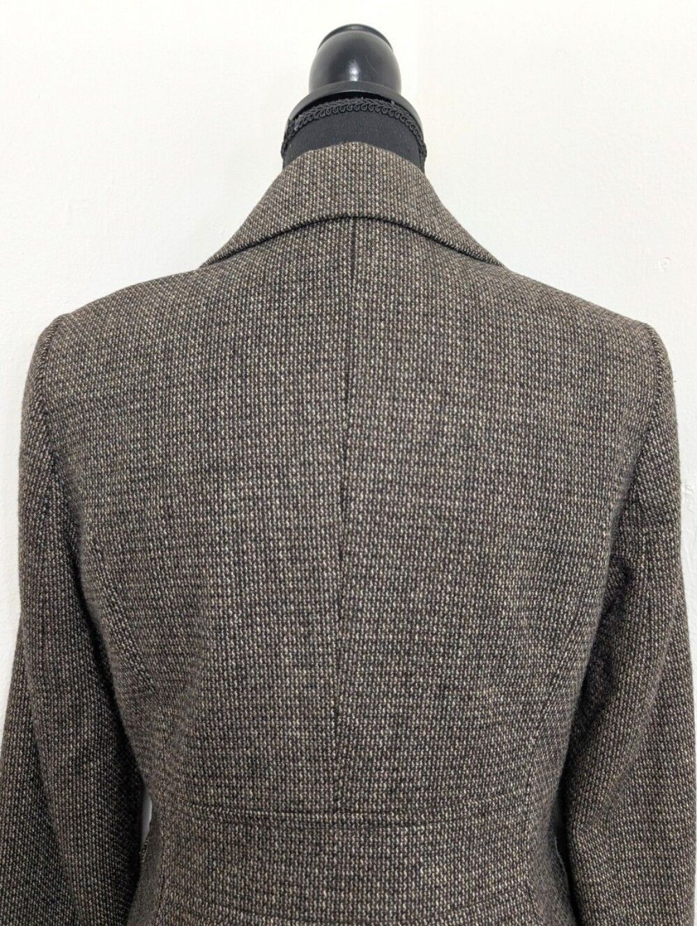 Eddie Bauer Y2K 90s Dark Academia Preppy Neutral Cozycore Blazer Jacket 2P - Picture 6 of 11